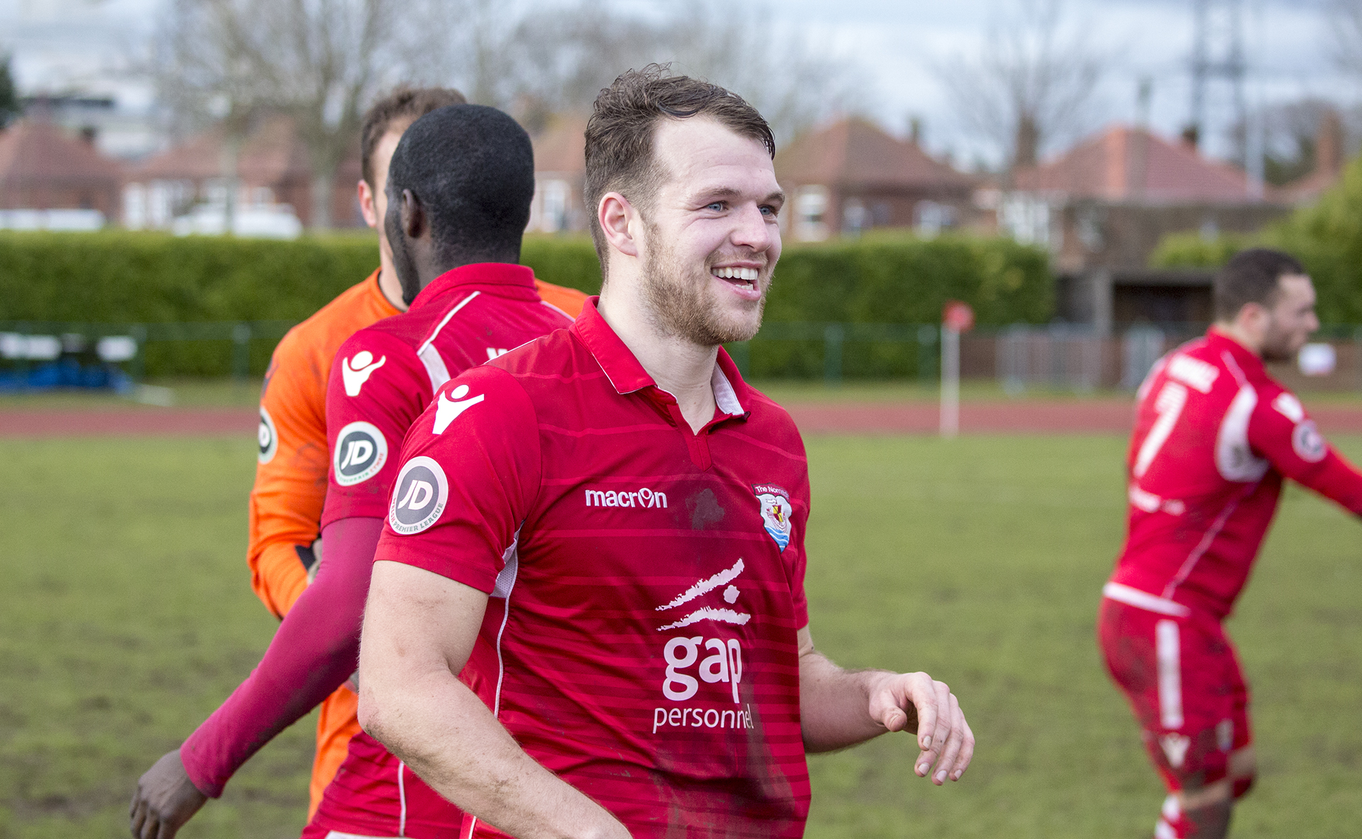 Callum Morris pictured after The Nomads' 2-1 victory over Cefn Druids - © NCM Media