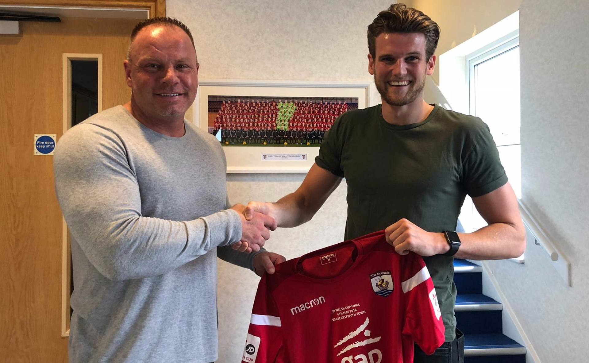 Andy Morrison (left) with new signing Jack Kenny